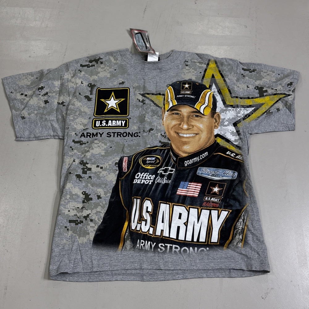 Nascar Ryan Newman Vintage US ARMY CAMO Graphic‎ T-Shirt Adult Size XL NEW NWT